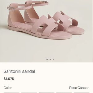 NIB Hermes Santorini Sandals in Rose